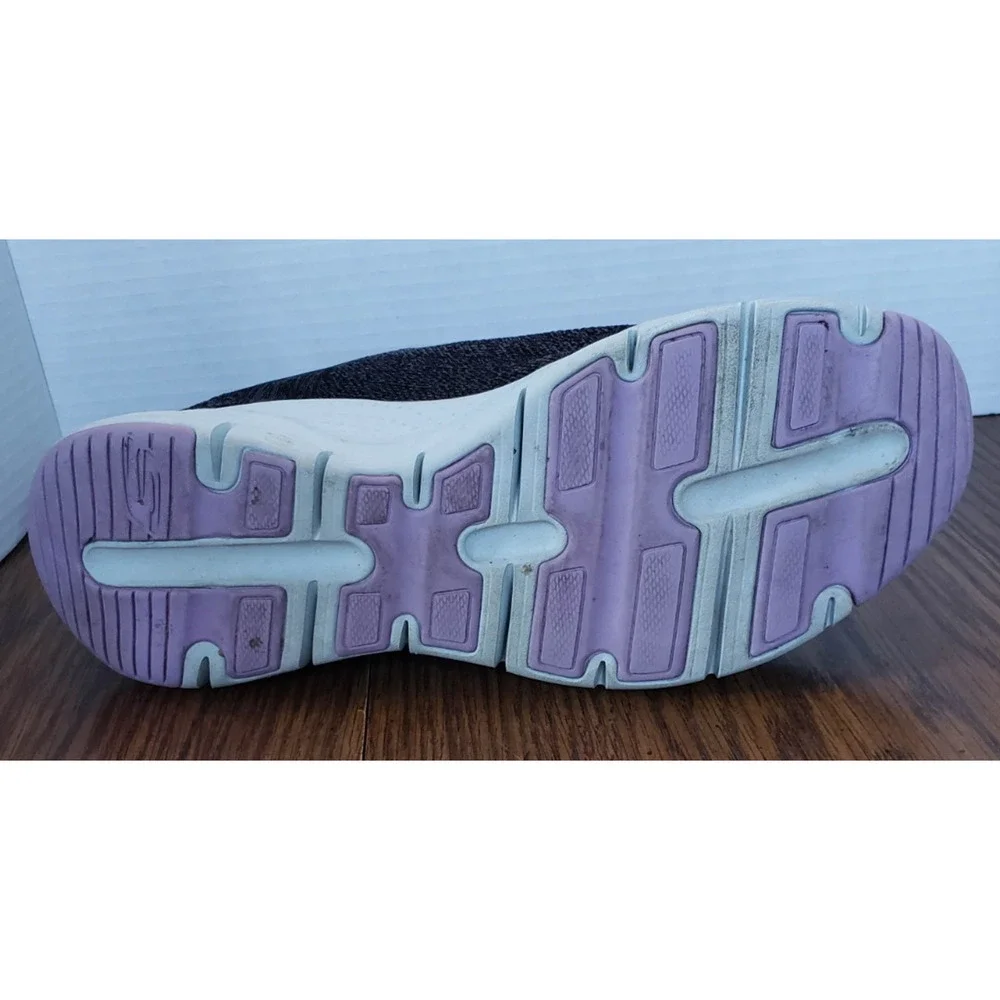 Skechers Comfy Wave Woman's Arch Fit Size 11 Black Lavender Shoes - Picture 9 of 15